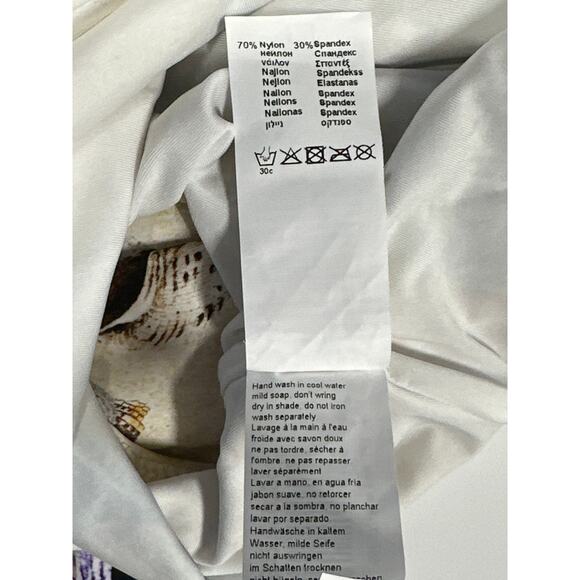 Gottex Round Neck One-Piece Swimsuit Sea Shells Starfish Size 14 23WS137 - Picture 14 of 15